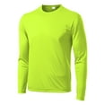thumbnail image 5 of Mens Long Sleeve PosiCharge Competitor Polyester Tee Shirt Neon Yellow XL, 5 of 8