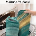 thumbnail image 5 of Teal Marble Gold Wave Pattern Bathroom Rugs Mat,Non Slip Microfiber Bathroom Rug,Rubber Backing,Soft Bathroom Mats for Bathroom Floor,Tub and Shower,17x27in(43x68cm), 5 of 5
