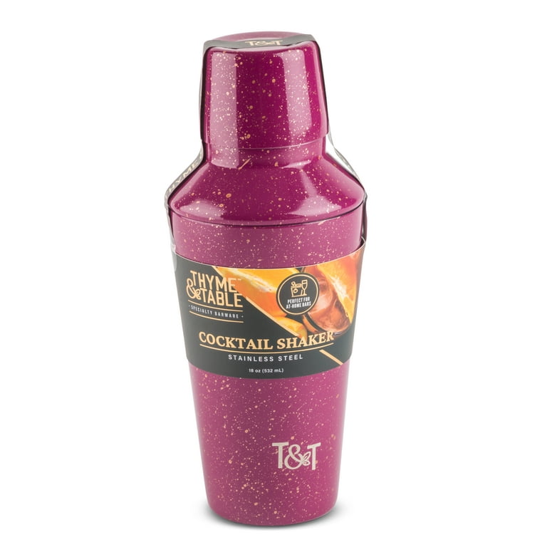 Thyme & Table Cocktail Shaker, Magenta Sparkle 