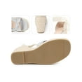 thumbnail image 2 of BLISSFUL STEP Lace Up Platform Espadrilles Wedges Heel Sandals for Women Silver 10, 2 of 6