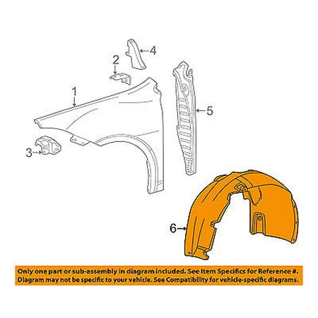Liner Shield - Dodge CHRYSLER OEM 13-16 Dart-Front Fender Liner Splash Shield Left 68082835AE