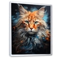 thumbnail image 2 of Designart "Majestic Maine Coon Feline" Animals Cat Floater Framed Wall Art Living Room, 2 of 5