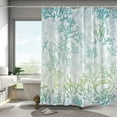 thumbnail image 2 of Nautical Coastal Waterproof Fabric Shower Curtain,Tropical Coral Beach Shower Curtains Sets for Bathroom,Ocean Blue and Teal Bath Curtain with 12 Hooks 72x72 Inches, 2 of 6