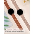 thumbnail image 7 of Wearlizer Floral Engraved Silicone Bands Compatible with Samsung Galaxy Watch, 2 Packs, 7 of 7