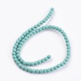 thumbnail image 2 of 1 Strand Dyed Light Sea Green Round Synthetic Turquoise Beads Strands 6mm Hole: 1.2mm about 67pcs/strand 15.75 inch, 2 of 3