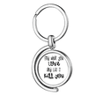 thumbnail image 1 of Palabra inglesa diseño amor y matar Rotating keychain Metal Keyring Holder, 1 of 2