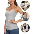 thumbnail image 6 of COMFREE Women's Camisole with Built in Bra Adjustable Spaghetti Straps Tank Top Cami Comfort S-2XL, 6 of 6