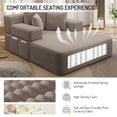 thumbnail image 4 of CARZZI LIFE 60 Inch Oversized Chaise Lounge Chair Indoor, Corduroy Boneless Chaise with Armrests & Backrest /2 Pockets /3 Pillows, Lounge Sofa Bed for Adults Living Room (Coffee), 4 of 10