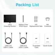 UGEE UE12 11.6 inch Full-laminated IPS LCD Drawing Tablet with Screen, 124%sRGB for Windows/Mac/Android