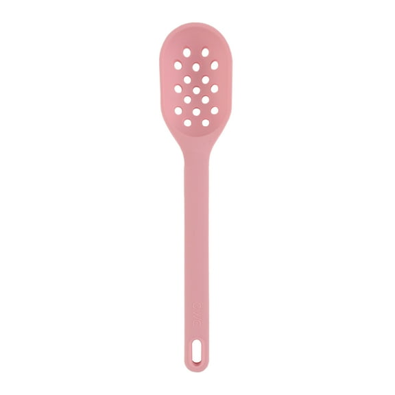 Cook With Color 12-Inch Silicone Slotted Spoon - Heat Resistant & Dishwasher Safe, Pink