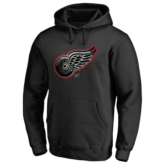 Men's Black Detroit Red Wings Core Smoke Pullover Hoodie