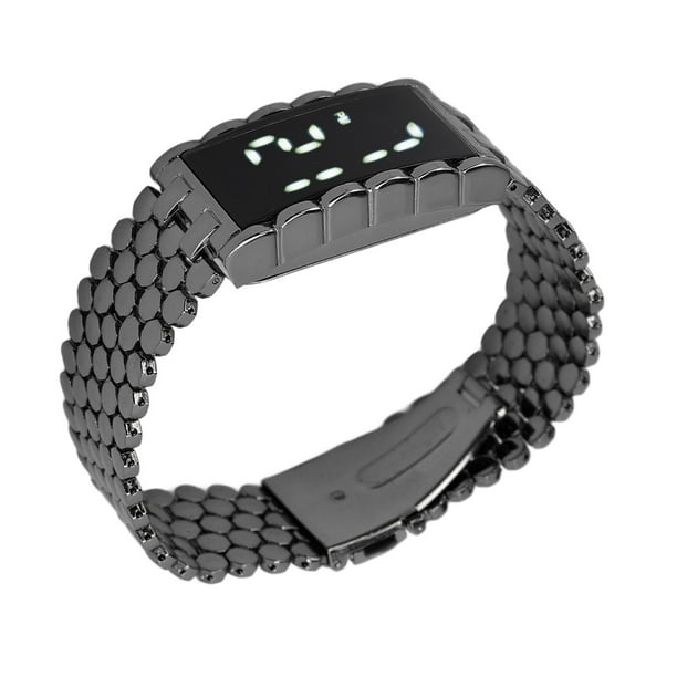 Reloj LED Jadeshay digital doble Abierto de pulsera para Hombres y