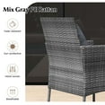 thumbnail image 6 of Costway 3 PCS Patio Furniture Set with Cushioned Patio Chairs & Tempered Glass Coffee Table, 6 of 10