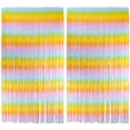 thumbnail image 1 of Lot de 2 Rideaux à Franges en Feuille Arc-en-Ciel Rideaux en Guirlande Colorée Toile de Fond pour Fête d'Anniversaire Mariage, 1 of 5