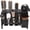 14 x 9 x 6 Wall-Mounted / Desktop, variant on Clipper Holders Barbers Organizer, 13" x 12" x 3" Wall-Mounted Multi-Functional Hair Styling Tool Storage Stand for Clipper, Scissors, Comb, Curling Irons - for Salon, Home Bathrooms, with Screws Kit
