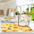 thumbnail image 5 of Coolnut Halloween Ghost Pumpkin Dish Drying Mat Absorbent Reversible Drying Pad Dish Drainer Rack Mat for Kitchen Countertops Sinks,24"x18", 5 of 6