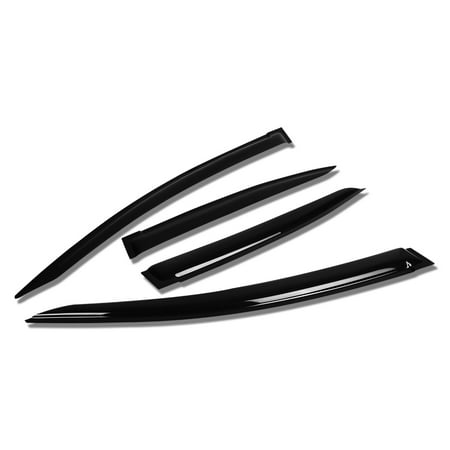 For 2012 to 2015 Honda Civic 4Dr Sedan 4pcs Window Vent Visor Deflector Rain Guard (Dark Smoke) 13 14