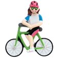 thumbnail image 1 of Rudolph and Me Girl Riding Bicycle Christmas Tree Ornament Decoration Cyclists Bike Rider New, 1 of 2