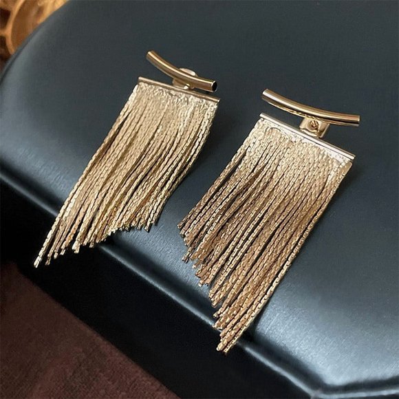 French Style Fringe Earrings For Elegant Drop Dangle Earring Plated Studs Fashion Jewelry