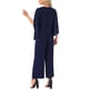thumbnail image 3 of Conjunto de 2 piezas para mujer INSPIRE CHIC, elegante blusa de manga de chiffon y pantalones de pierna ancha en azul oscuro M, 3 of 6