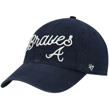 Women’s ’47 Navy Atlanta Braves Millie Clean Up Adjustable Hat – OSFA