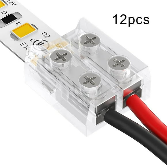 BTOER No-Solder LED Tape Lights Connector Kit 2Pin 8mm/10mm LED Strip-Lights Connector