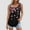 Black#1, variant on Women's Sleeveless Round Neck Elastic Waist Blouse,Tank Tops for Women,Women's New Loose Casual Crew-neck Pleated Print Fashion Top Navy S
