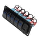thumbnail image 4 of Panel de interruptor basculante de 5 bandas, cargador USB dual de 12V-24V, pantalla de voltaje LED, interruptor de encendido y apagado para camión, RV, yate, 4 of 12