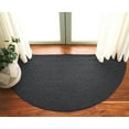 thumbnail image 2 of SAFAVIEH Braided Gino Distressed Machine Washable Reversible Area Rug, Black, 2'6" x 5' Half Moon, 2 of 13