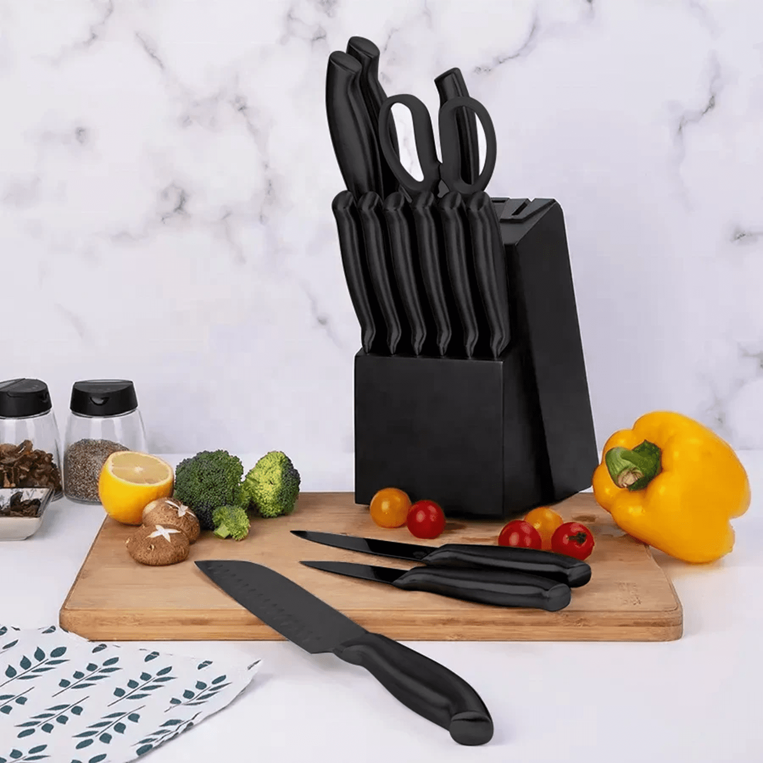 EVERRICH All-In-One Stainless Steel Knife Set