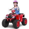 thumbnail image 1 of Costway 24V Kids Ride-On Electric ATV 4-Wheeler Quad Car with Wireless Connection Red, 1 of 10