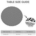 thumbnail image 6 of Black White Triangle Checkered Pattern Round Fitted Tablecloth with Elastic Edge,Dining Table Cover Waterproof,Outdoor Round Tablecloth for Camping,Dining,Indoor and Outdoor, 6 of 7