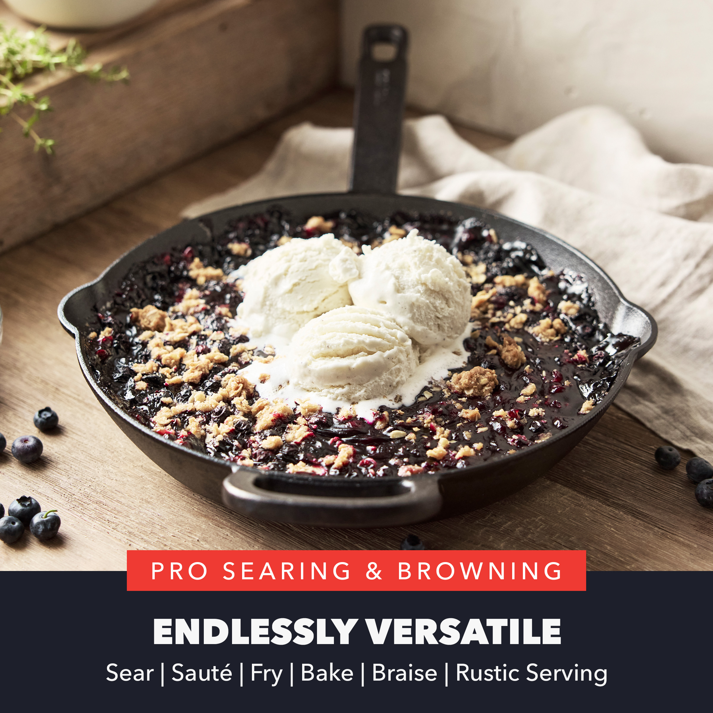 GreenPan Bobby Flay 10 in Cast Iron Skillet, Pre-Seasoned photo 8