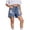 Dark Blue A, variant on Girls' High Waist Denim Shorts Frayed Distressed Casual Shorts with Raw Hem