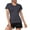 Dark Gray, variant on Gray T Shirts for Women V Neck Short Sleeve Moisture Wicking Athletic Shirts Sport Activewear Top Going Out Tops for Women