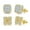 Yellow Gold, variant on Cubic Zirconia Square Thread Stud Earrings Square Knot Stud Earrings Set, 2 Pair