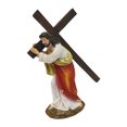 thumbnail image 2 of Estatua de resina con cruz de Jesús, figura de regalo, obra de arte, figura religiosa, escultura, decoración de escritorio para gabinete, oficina,, 2 of 10