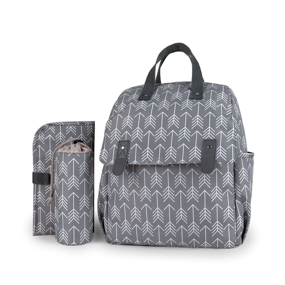 SPEKSEE Diaper Bag Backpack for Mom, Large Capacity Travel Diaper Bag Waterproof Stylish Diaper Bag with Bottle Bag, Changing Pad