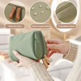 thumbnail image 3 of 2pzs Cosmetiquera de Viaje, Bolsa de Maquillaje para Mujer, Neceser de Maquillaje Impermeable para Mujer con Cremalleras Dobles y Compartimentos Internos, 3 of 4