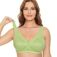 thumbnail image 4 of Deyllo Women's Full Coverage Plus Size Comfort Minimizer Bra Wirefree Non Padded,Green 36DD, 4 of 8