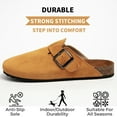 thumbnail image 3 of BERANMEY Women's Faux Suede Clogs & Mules Stylish Comfort Potato Shoes with Arch Support Cork Footbed Couple's Clogs for Women and Men, 3 of 9