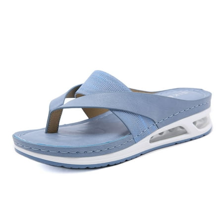 

Womens Sandals Plus Lightweight Retro Shoes Massage Flip-flops Soft Bottom Wedge Slippers Summer Open Toe Slide Sandals Comfortable Flats Flip-Flops Casual Platforms Heeled Wedge Sandals A17220