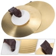 thumbnail image 3 of SHISUYAN Golden Alloy Hand Cymbals for Drum with Comfort Grip Ropes Bright Sound Kids Musical Instrument, 3 of 9