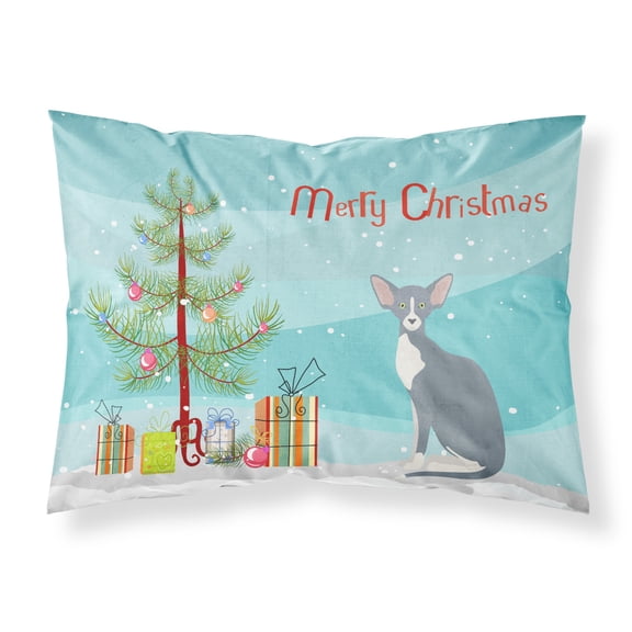 Peterbald Cat Merry Christmas Fabric Standard Pillowcase