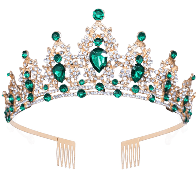 Corona de cristal y tiara con peine para niñas o damas Cumpleaños Navidad Navidad Fiesta de Halloween Regalo del día de San Valentín Tiara de boda MFZFUKR CPB-DE-LYY910-3