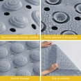 thumbnail image 6 of Fufafayo under $5 Non Slip Shower Mats for Inside Shower 14 x 27.5 Inch, Bathtub Mat Non-Slip, Bath Mat for Tub with Suction Cups, Drain Holes Bath Tub Mat for Bathroom, 6 of 6