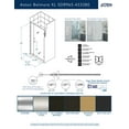 thumbnail image 2 of Aston SDR965EZ-MB-433380 Belmore Xl 80" High X 43" Wide Hinged Frameless Shower Door -, 2 of 7