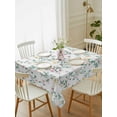 thumbnail image 2 of Spring Flowers Rectangle Tablecloth, Yellow Pink Floral Leaves Country Farm Plants Waterproof & StainResistant Tablecloth, Washable Oil-proof Table Cover for Dining/Party/Wedding/Buffet 52x70 In, 2 of 9