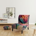 thumbnail image 2 of Designart Chaise d'Appoint Liquide Multicolore "Multicolore Tulip Blooms I" - Fauteuil Traditionnel pour Chambre, 2 of 7
