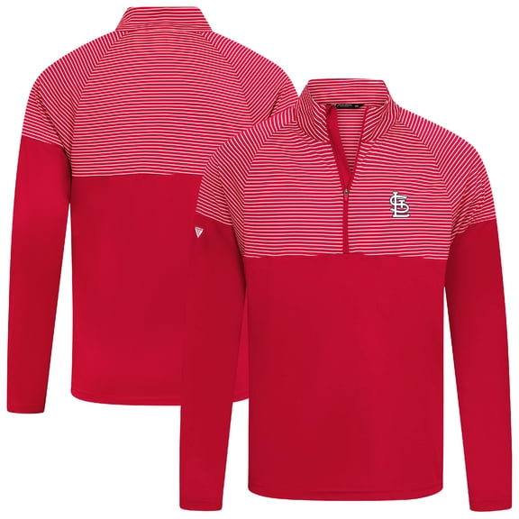 Men's Levelwear Red St. Louis Cardinals Classic Stripes Insignia 2.0 Pullover